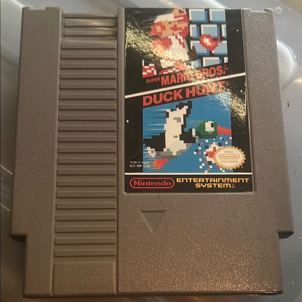 Nintendo Gray NES Game Cartridge Classic Design